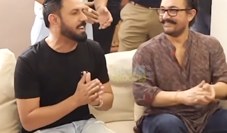 Aamir Khan enjoy Gippy Grewal’s Angreji Beat song